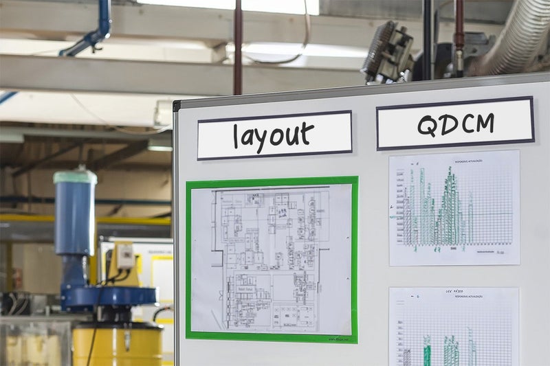 MasterVision Magnetic Data Card Holders with Inserts, 3/4 x 2-3/4 Inches, Black Holders and White Inserts, Pack of 10 Holders - Image 2